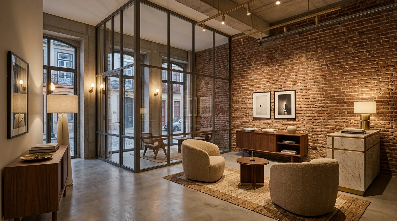 Suite de hotel en antiguo edificio industrial de Oporto